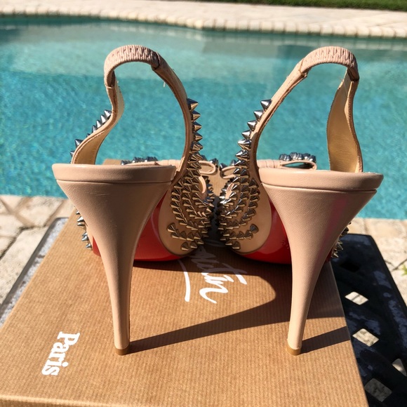 NIB Christian Louboutin Clou Noeud Spikes 120 sz40 - Picture 3 of 7